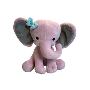 Lambs & Ivy Bedtime Originals Hazel Pink Elephant 10" Plush Stuffed Animal